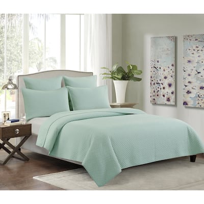 Kya Sandstone Solid Cotton Quilt Set