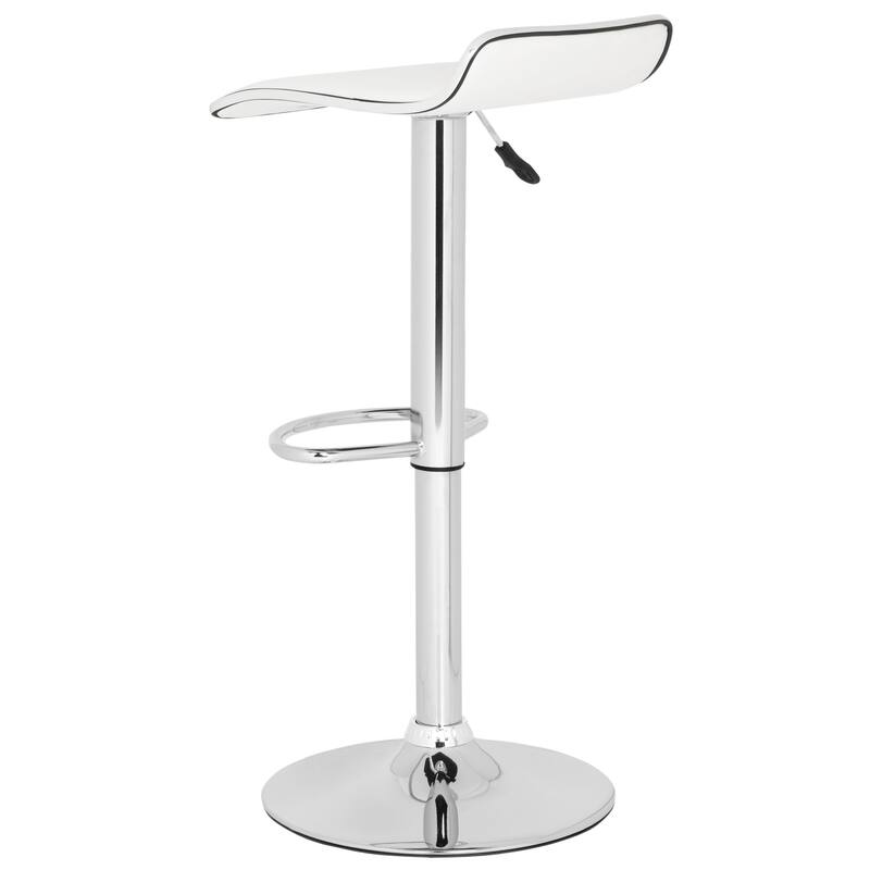SAFAVIEH Lori 22.4-30.9-inch White Adjustable Swivel Bar Stool - 15.2" x 15.8" x 25.2" - 15Wx16Dx34H
