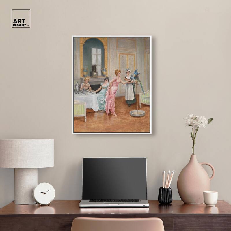 The Parrot and the Tea Party Canvas by Art Remedy
