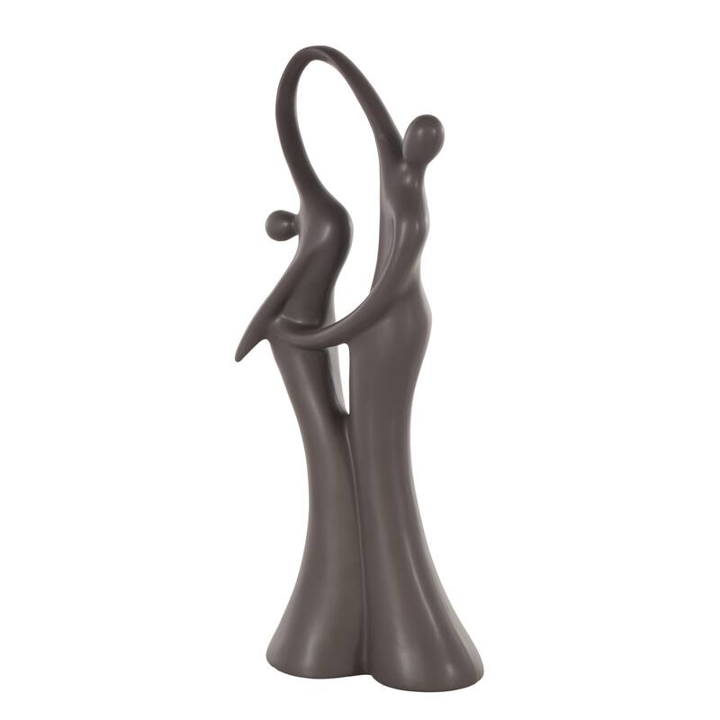 Black or White Ceramic Dancing People Decorative Sculpture