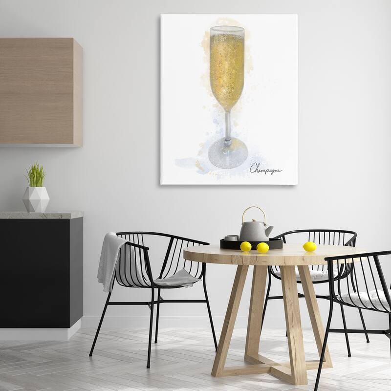 Stupell Champagne Glass Shimmer Canvas Wall Art Design By Matthew Piotrowicz