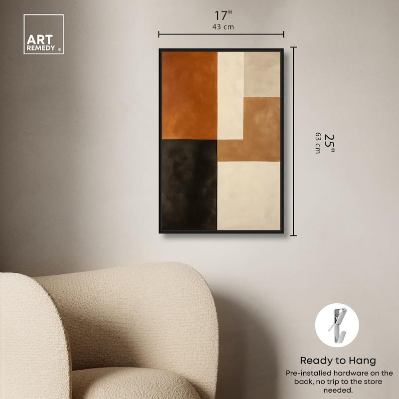 Tonal Grid II Canvas by Art Remedy