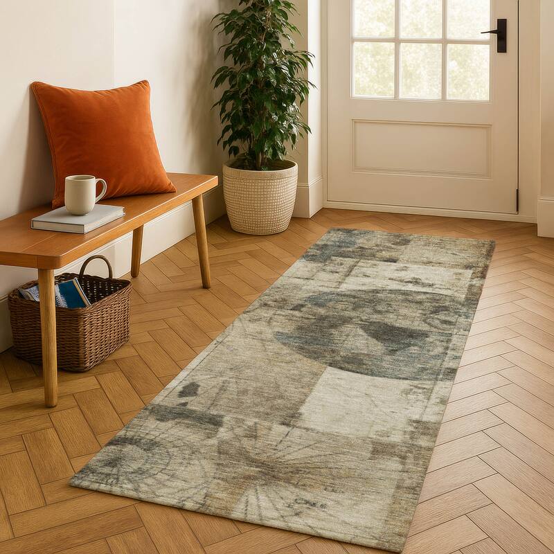 Premium Washable Super Soft Mayfield Rug - Taupe - 2'3" x 7'6"