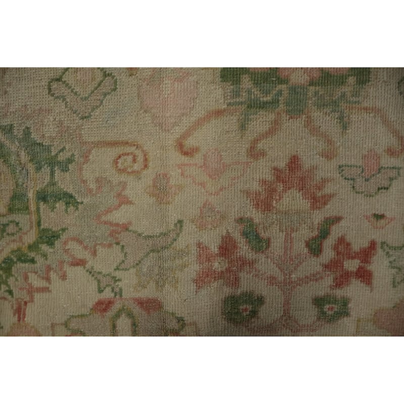 Hand Knotted Oriental 100% Wool Carpet Traditional Floral Beige & Ivories Ziegler Area Rug - 12' 10'' X 9' 7''