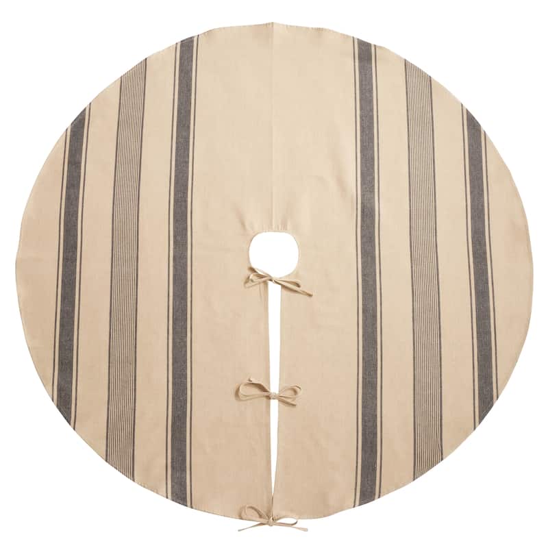 Christmas Tree Skirt With Banded Design