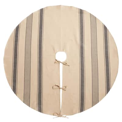 Christmas Tree Skirt With Banded Design