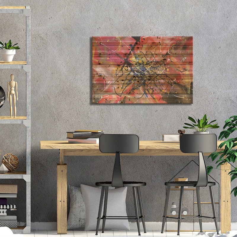 Any Way U Look At It Print On Wood by Everett Spruill - Multi-Color