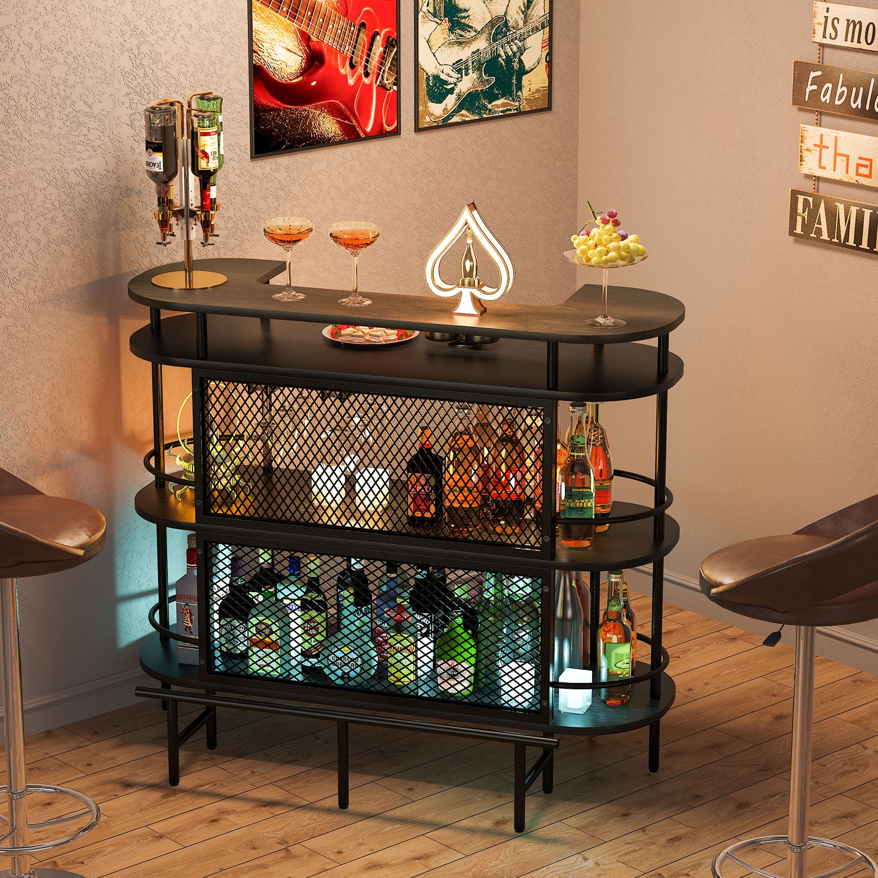 Bar storage deals shelves