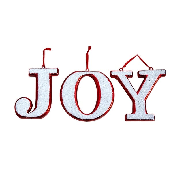 slide 1 of 3, 8.5" JOY Holiday Deluxe Shatterproof Ornament Set - 8