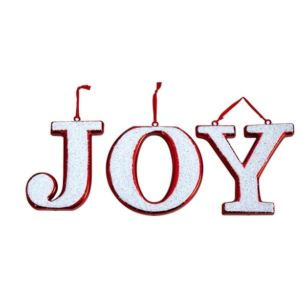 slide 1 of 3, 8.5" JOY Holiday Deluxe Shatterproof Ornament Set - 8