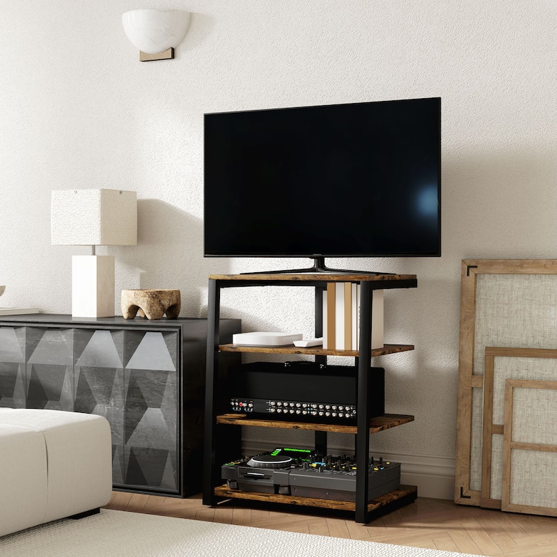 24" TV Stand with Storage, Shelves & Extension Lead for TVs Up to 28"