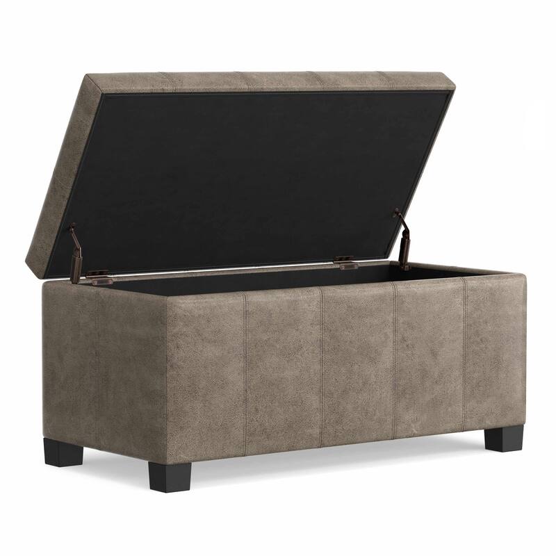 WYNDENHALL Lancaster 36 inch Wide Contemporary Rectangle Storage Ottoman