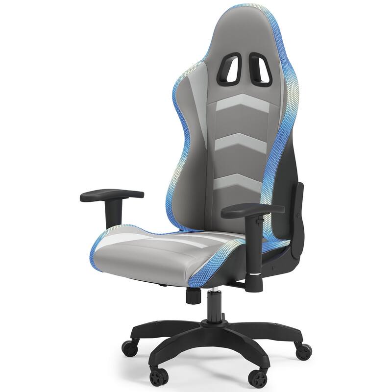 Signature Design by Ashley Lynxtyn White/Gray Home Office Desk Chair