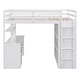 preview thumbnail 6 of 11, Muti-Functional Full Size Loft Bed with Desk and Wardrobe, Solid Guardrails and Ladder