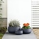 preview thumbnail 4 of 3, Concrete Round Planter / Pot Indoor & Outdoro Planter Bowl