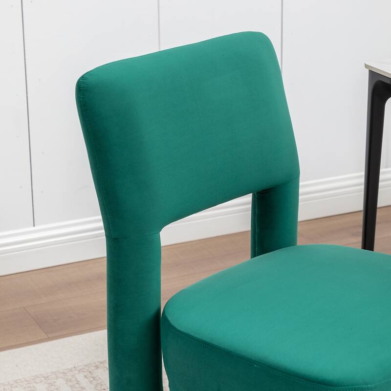 SEYNAR Modern Velvet Upholstered Armless Dining Chair Set of 4