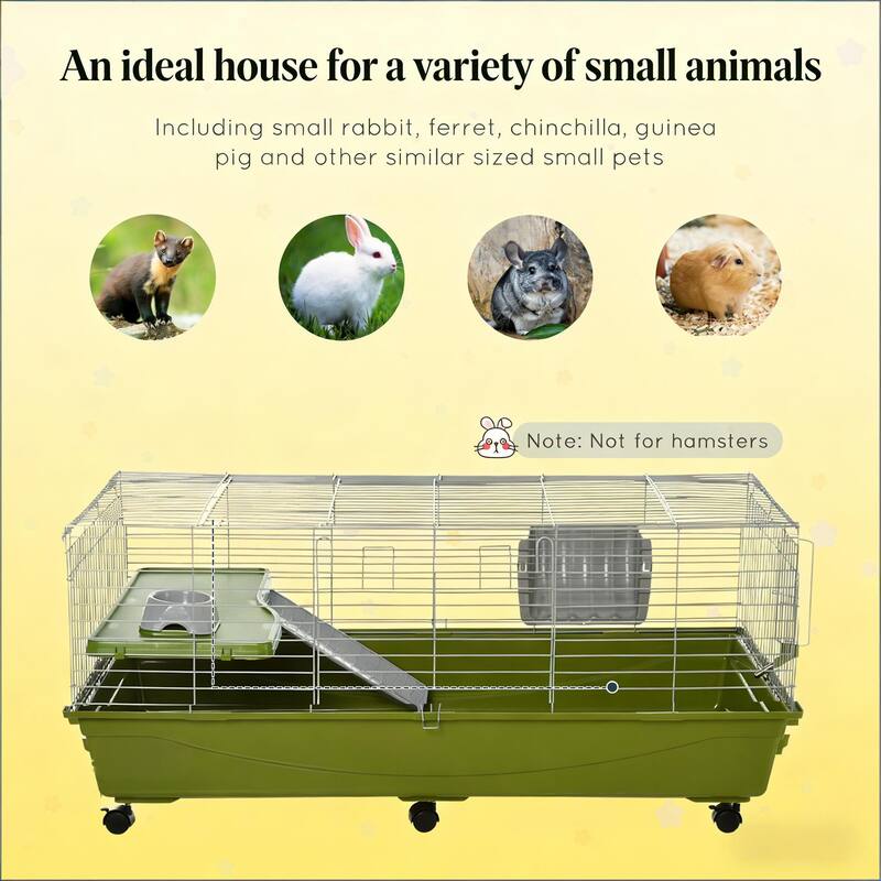 Animal Cage,Pet Play House,Small Animal Cage is designed for convenient cleaning - Green