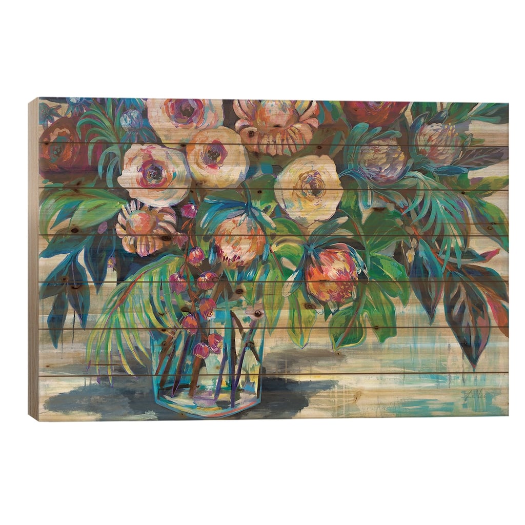Key West Print On Wood by Jeanette Vertentes - Multi-Color