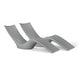 preview thumbnail 10 of 8, Ledge Lounger - Autograph Chaise - Inside Pool & Sun Shelf Lounge Chaise - Designed for Shelves Up to 12" - Set of 2 Grey Granite