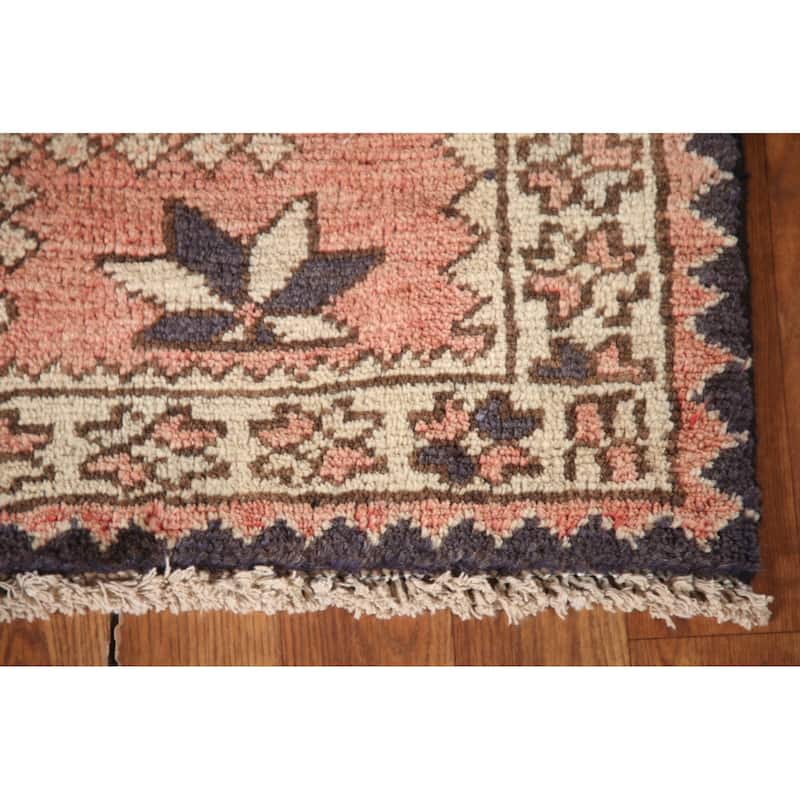 Gharajeh Persian Vintage Runner Rug Hand-knotted Wool Carpet - 2'10"x 10'6"