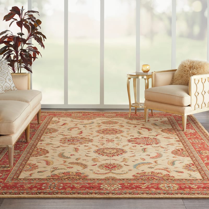 Nourison Living Treasures Persian Border Floral Area Rug