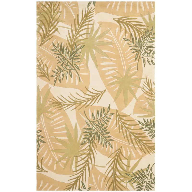 SAFAVIEH Handmade Mandarin Lilou French Country Floral Wool Rug - 5' x 8' - Ivory