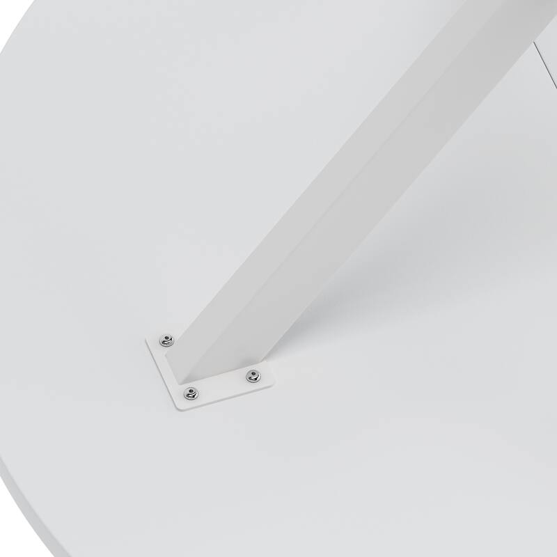 Modern Round Dining Table With Two Piece Detachable Table Top