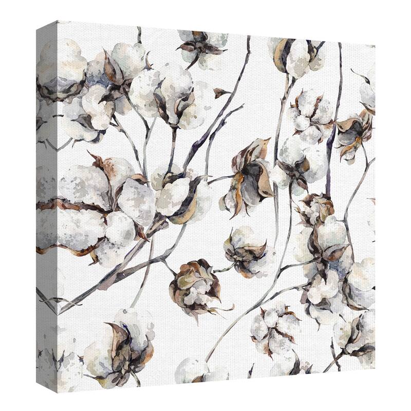 Cotton Blossoms by Belle Maison Canvas Art Print