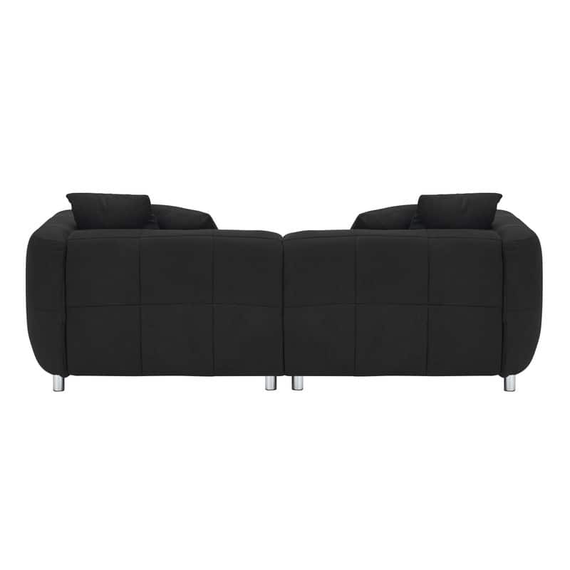 89" Cotton Linen Teddy 3-Seater Upholstered Sofa with Metal Legs