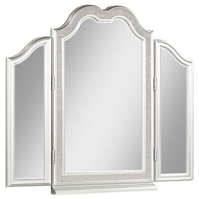 Evangeline Tri-Fold Vanity Mirror Silver Oak - Silver Oak
