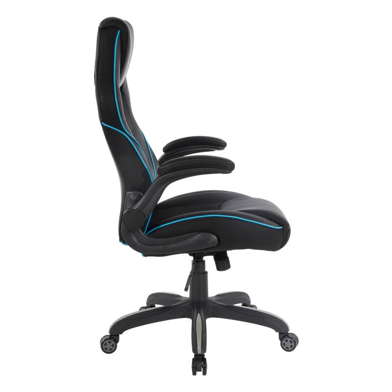 Xeno Gaming Chair in Faux Leather with Color Accents