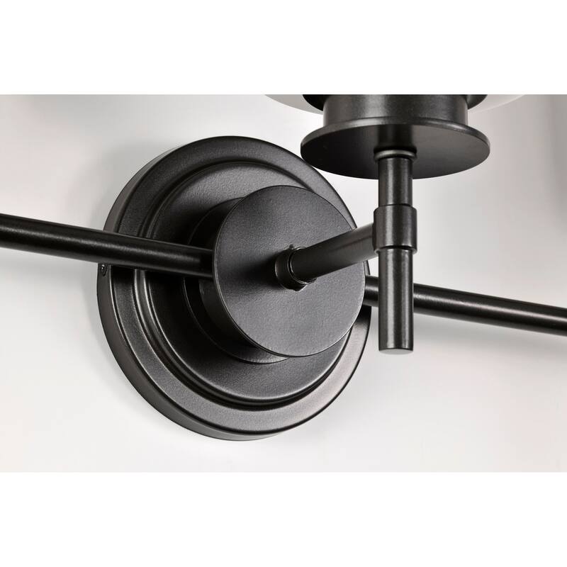 Warren 3 Light Vanity Gun Metal with Satin White Glass - Gun Metal