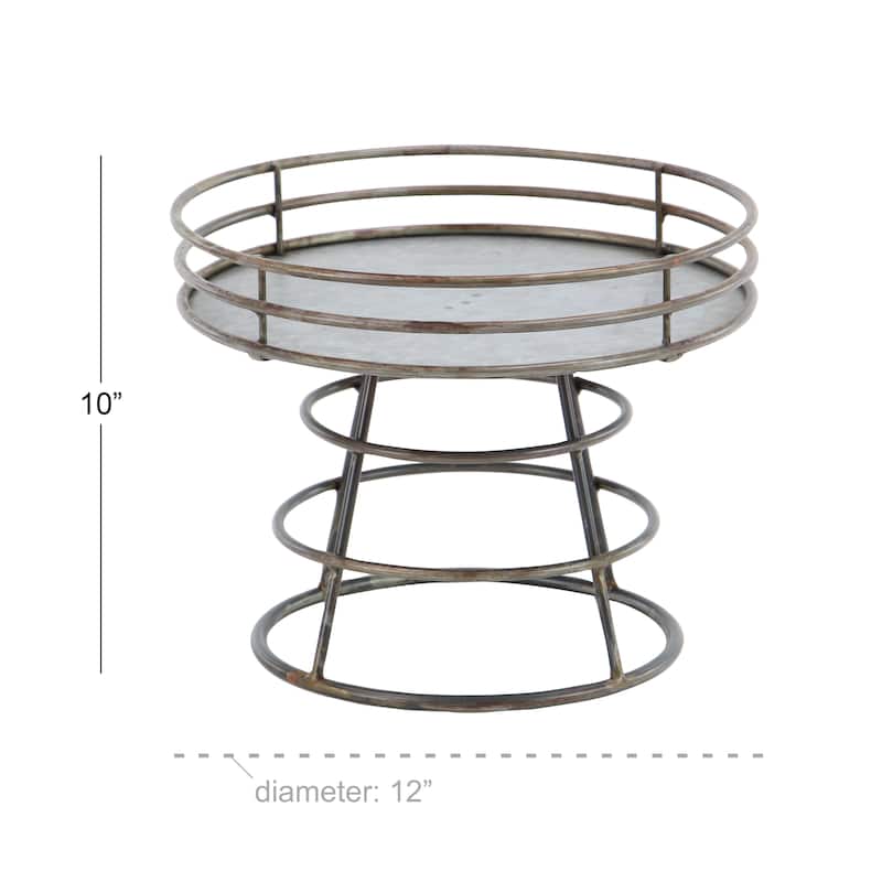 Gray Metal Cake Stand