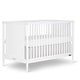 preview thumbnail 1 of 2, Dream On Me Clover 4-In-1 Modern Island crib With Rounded Spindles - White White