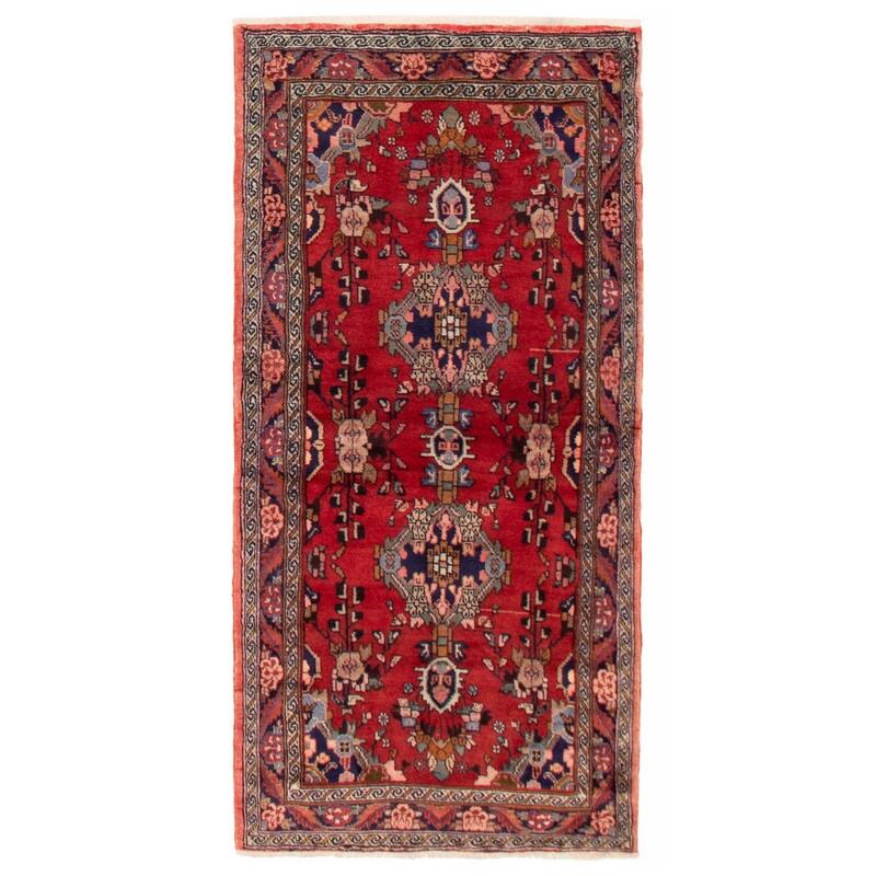 ECARPETGALLERY Hand-knotted Andelz Red Wool Rug - 3'6 x 6'11 - Light Red - 3'6 x 6'11