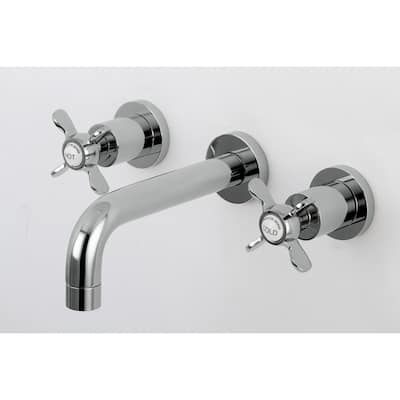 Kingston Brass Essex Two-Handle 3-Hole Wall Mount Bathroom Faucet