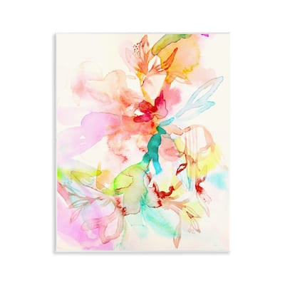 Stupell Abstract Watercolor Island Flowers Wall Plaque Art Design By Gemma Bardot