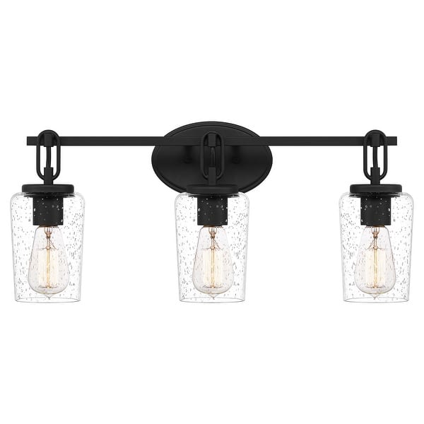 slide 1 of 5, Sura 3-Light Earth Black Vanity Light