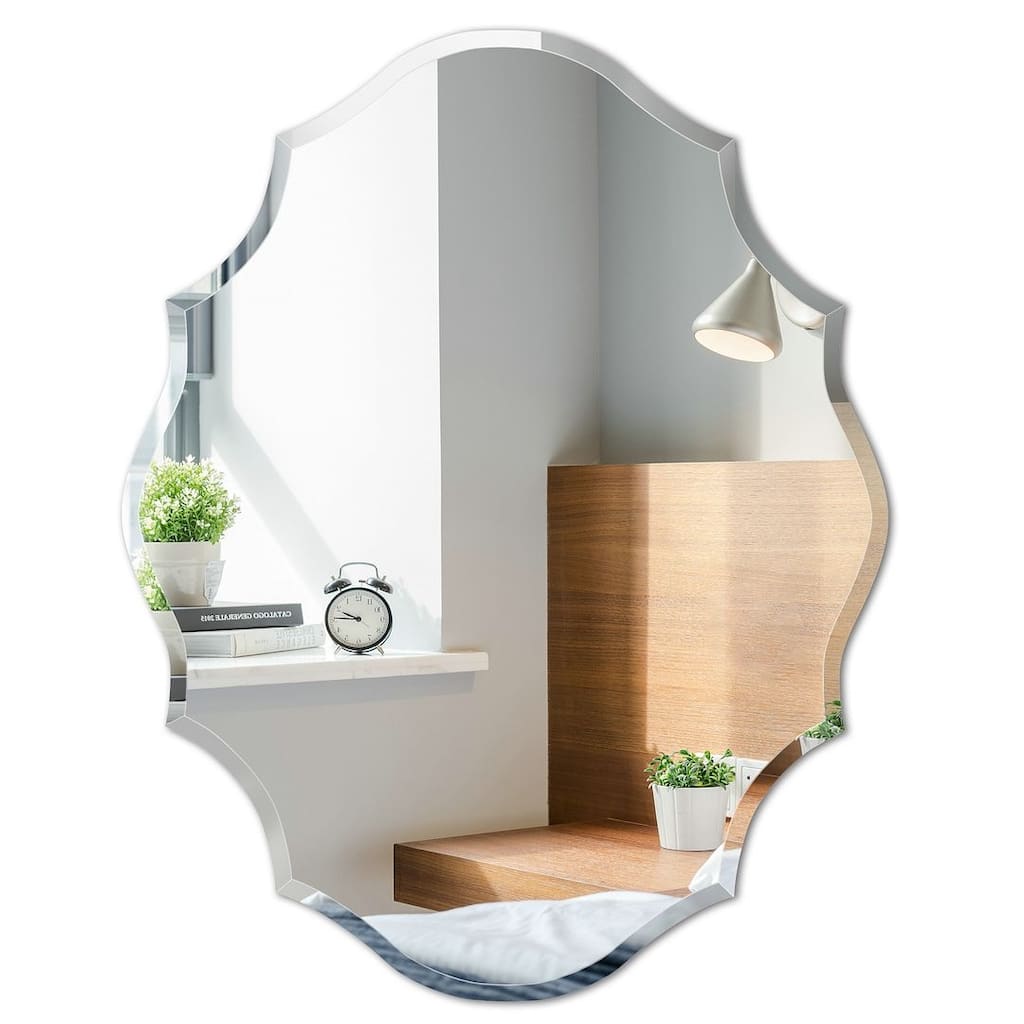 Mirror Trend Beveled Accent Frameless Wall Mirror