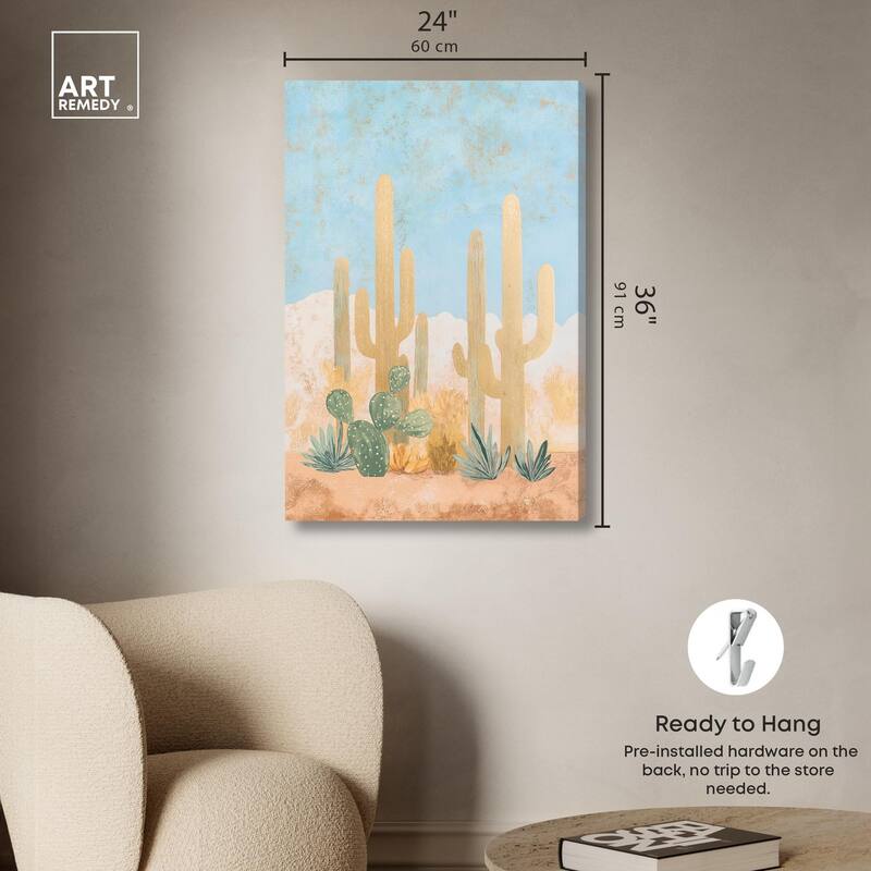 Cactus Canvas by Art Remedy, Gallery Wrapped