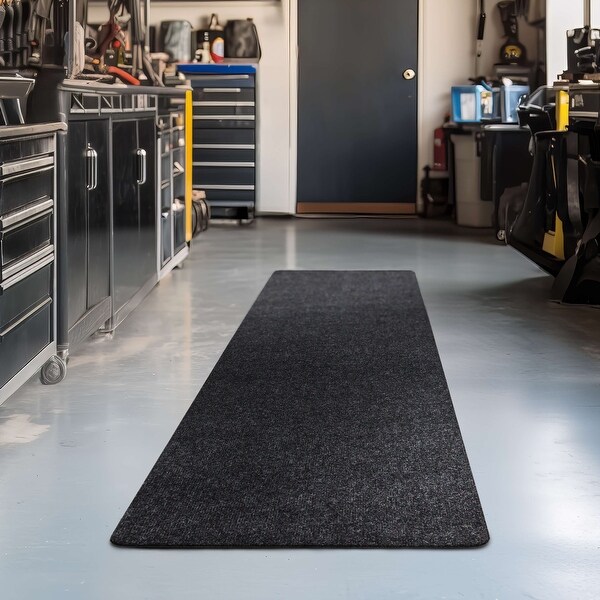 Mohawk Home Wide Wale Utility Mat Coal Recycled Rubber Door Mat