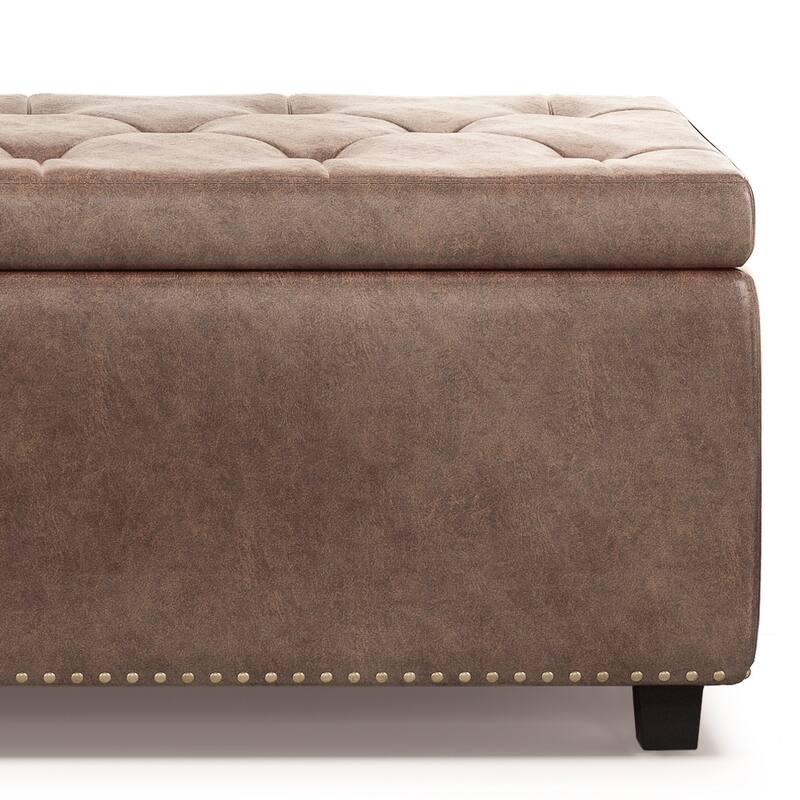 WYNDENHALL Springfield 48 inch Wide Rectangle Storage Ottoman