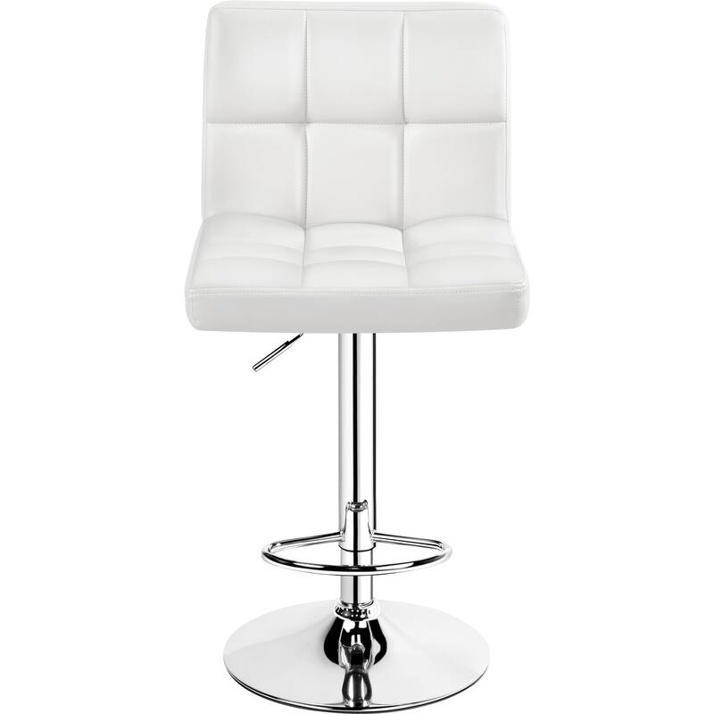 Yaheetech PU Leather Swivel Counter Stool Bar Stool with Backrest and Footrest - N/A