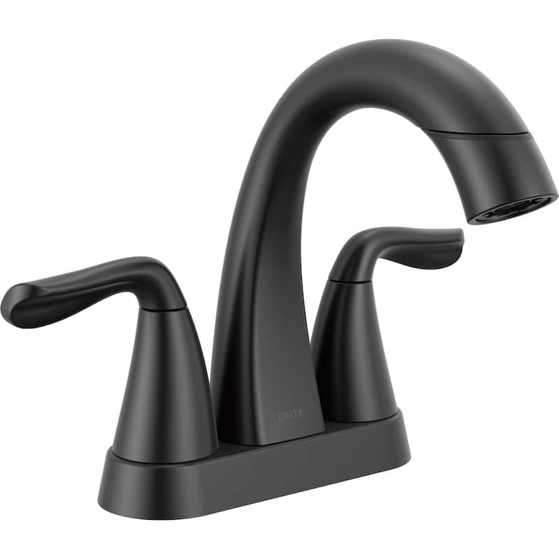 Delta 25840LF-PD Arvo 1.2 GPM Centerset Bathroom Faucet with Pull Down - Matte Black