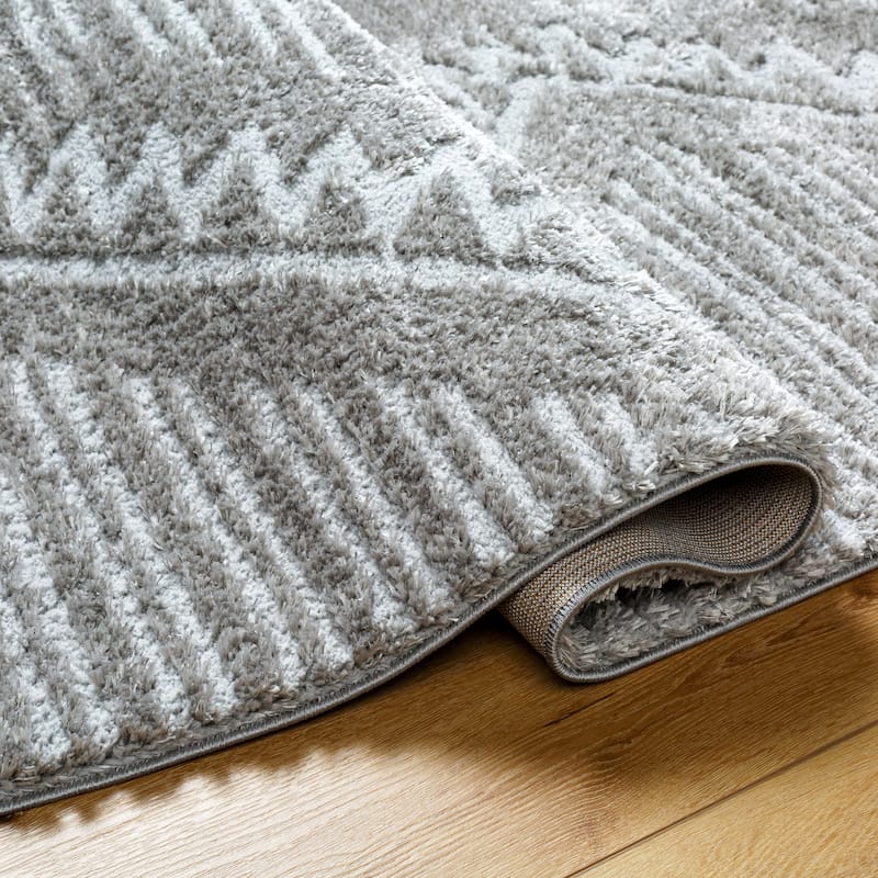 Livabliss Nomadic Boho Diamond Plush Area Rug