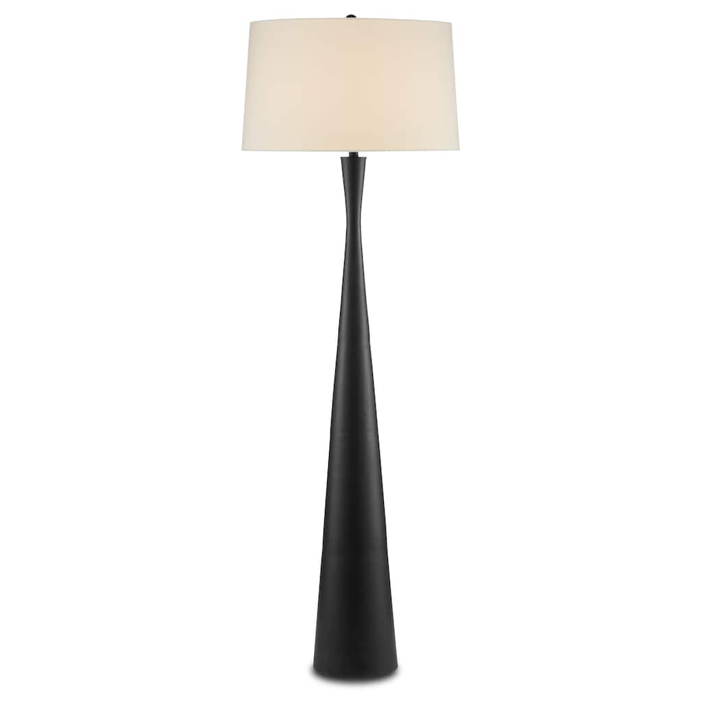 Currey & Company Montenegro Black Floor Lamp - 73"h x 24"dia.