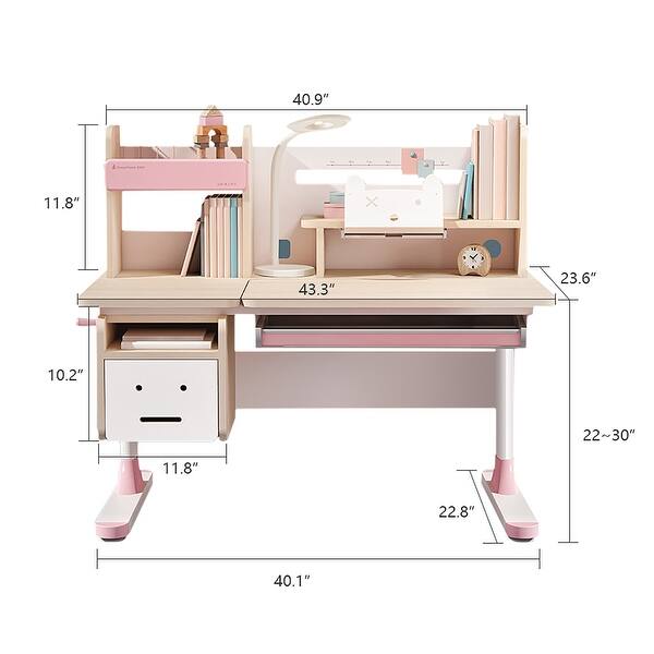 Ergonomic Wood Kids Study Desk Drafting Table Computer Station W Chair Overstock 31859043