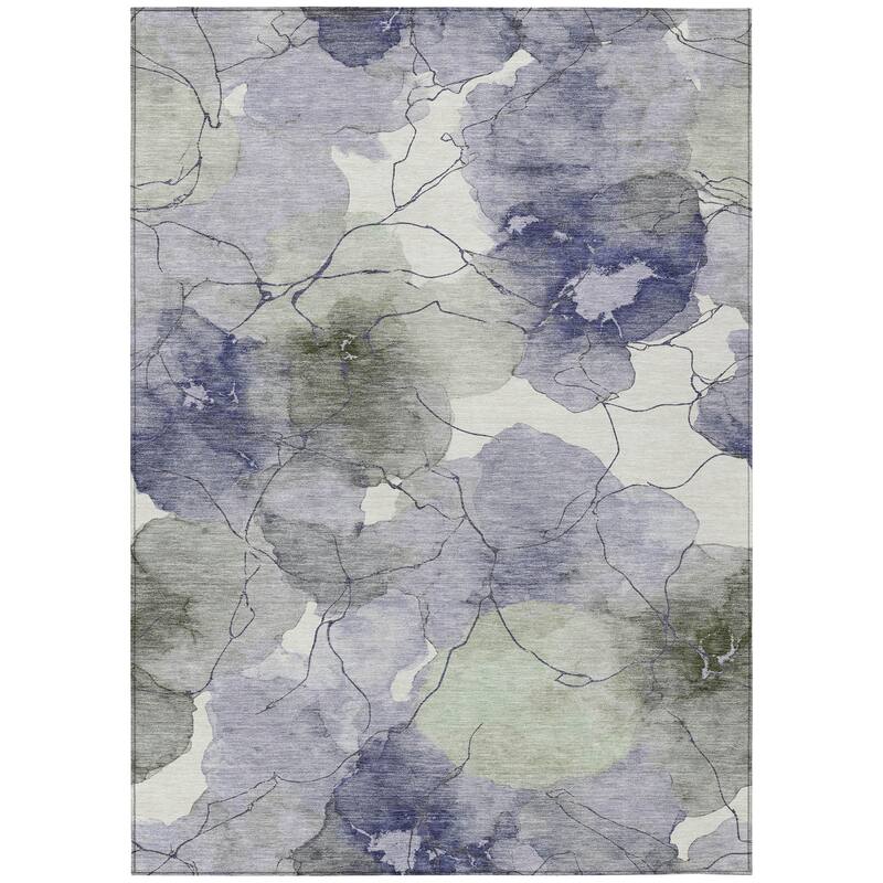 Machine Washable Indoor/ Outdoor Floral Mara Chantille Rug