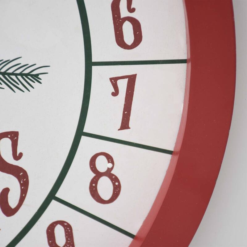 Days Until Christmas Countdown Calendar,Round Wood Wall Decor