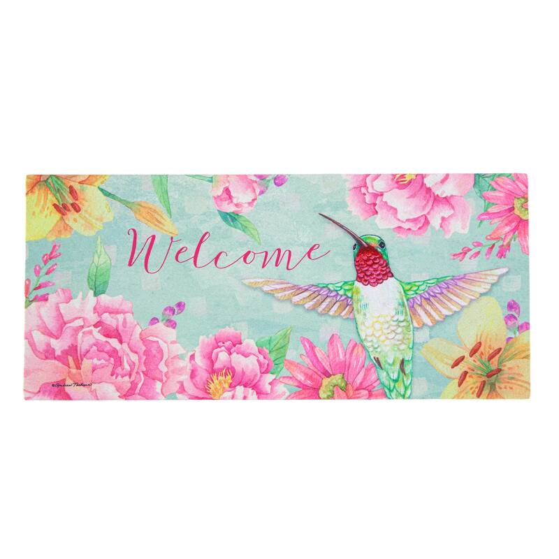 22 in. x 10 in. Welcome Hummingbird Sassafras Switch Mat
